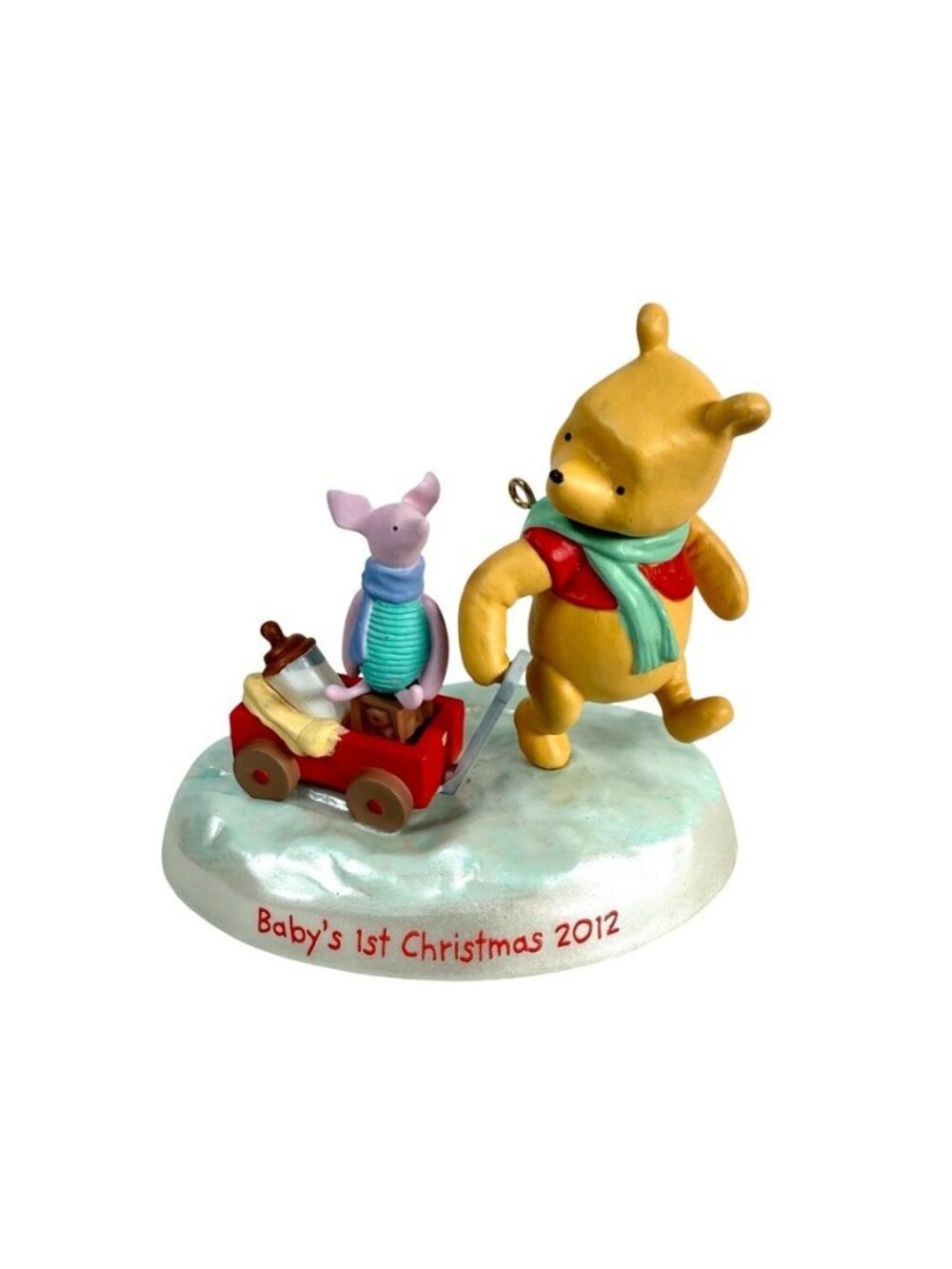 Hallmark Disney Winnie The Pooh Piglet Ornament 2012 Baby's First Christmas